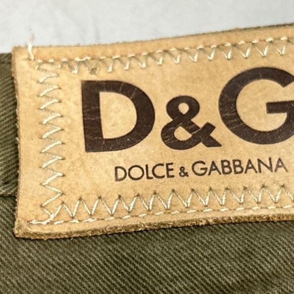 D&G Dolce & Gabbana Army Olive Green Pants sz 28 42 - Picture 7 of 10